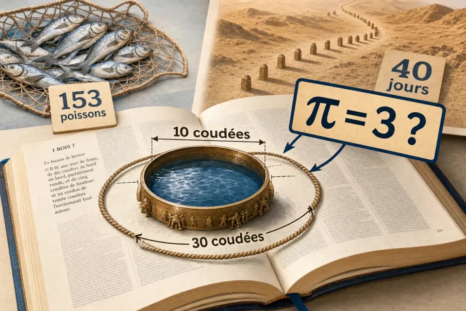 Numbers in the Bible (3): 40, 153 and π