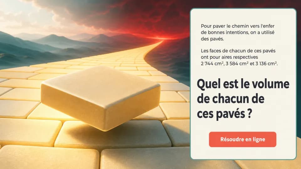 Problème de maths : Pavé mystérieux