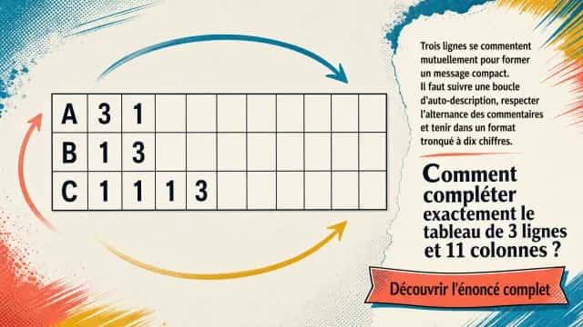Auto-commentaire - Puzzle mathématique auto-référentiel