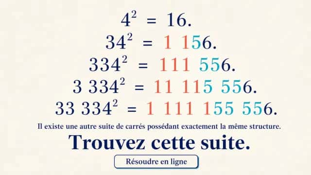 Carrés à répétition : suite avec motif 1…5…6 | Tangente