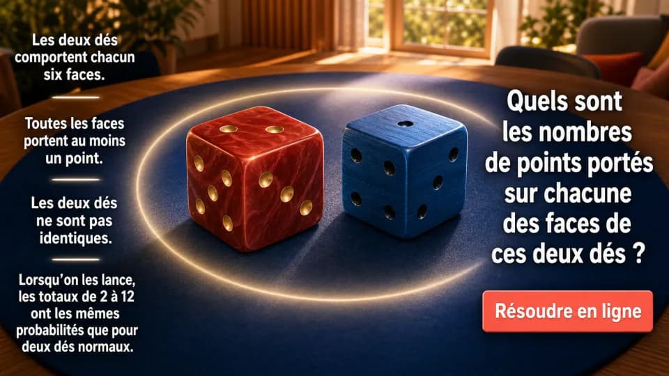 ♦♦ Coïncidence sur les dés