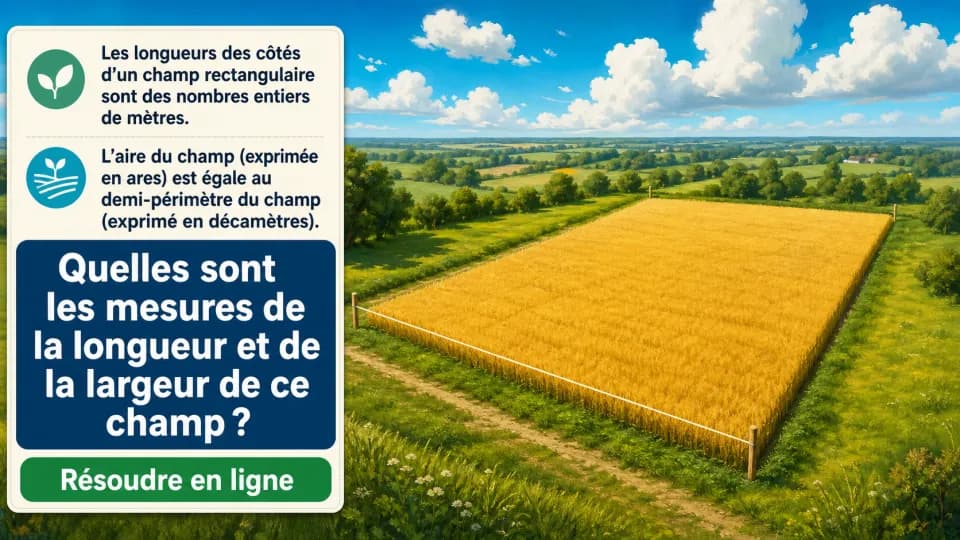 ♦♦ Aire = demi-périmètre