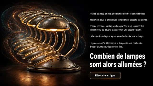 Mille et une lampes : problème de logique | Tangente