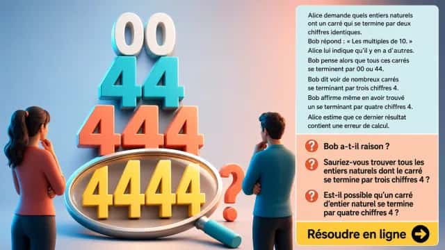 Affaire de logique - Que de 4 ! : défi mathémati… | Tangente