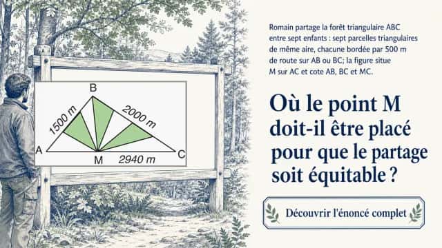 Problème : pas de jaloux | Tangente