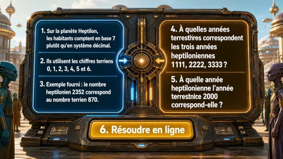 ♦ Sur la planète Heptilon