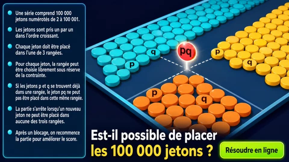 ♦♦ Les 100 000 jetons