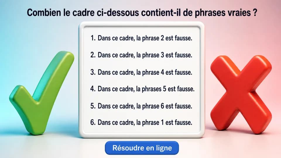 ♦ Vrai contre faux