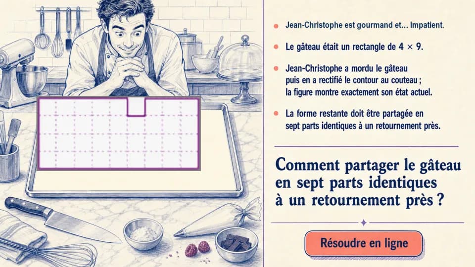 ♦♦ Le partage du gâteau