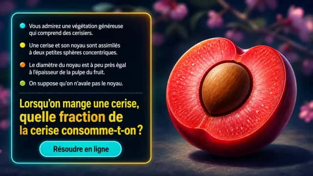 La cerise : quelle fraction mange-t-on ? | Tangente