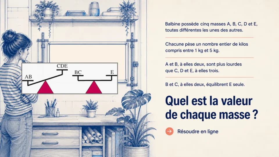 ♦ Cinq poids, deux mesures