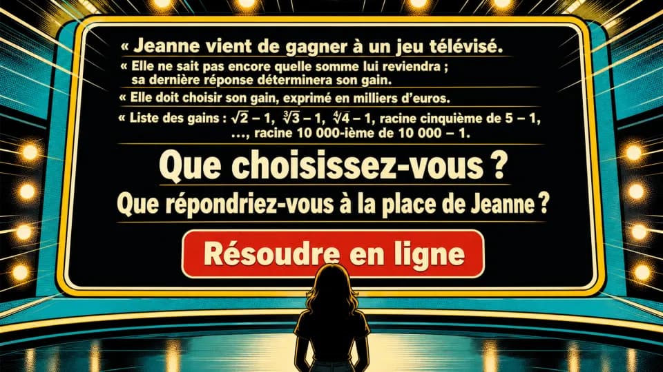 ♦♦♦ Quel gain pour Jeanne ?