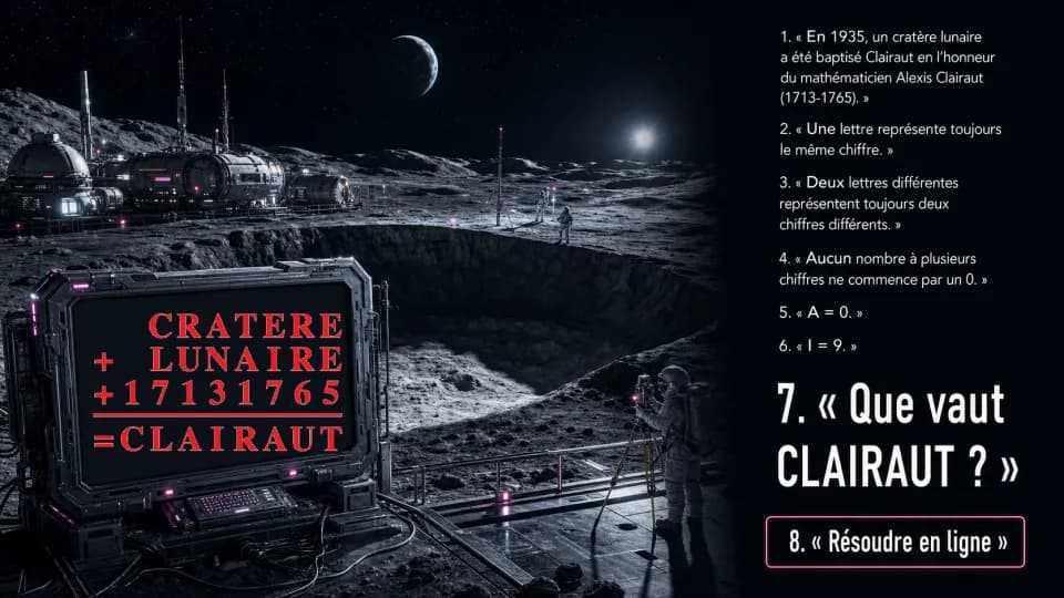 ♦♦ Un cratère nommé Clairaut