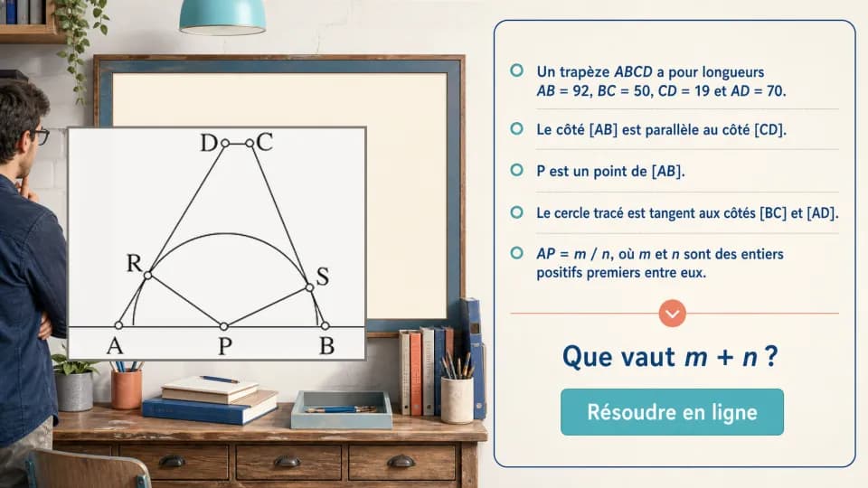 ♦♦ Un trapèze et un cercle