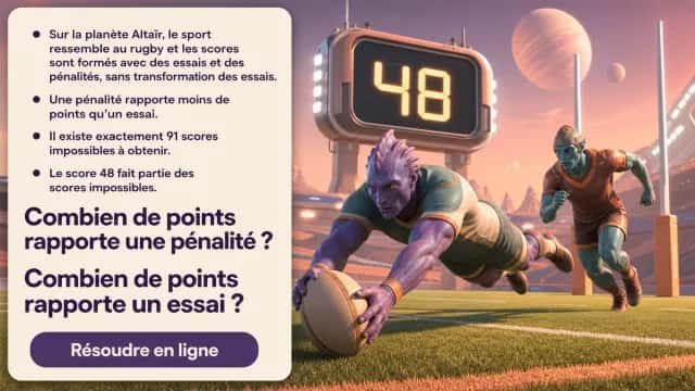 Le rugby d'Altaïr : scores impossibles | Tangente