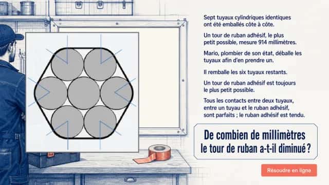 Les tuyaux : quel ruban adhésif dépasser ? | Tangente