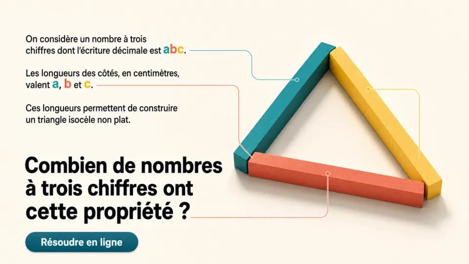 ♦♦ Des nombres isocèles