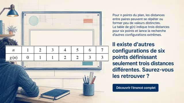 Avec des points dans le plan : distances de Erdős | Tangente
