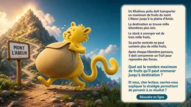 Les fruits du mont L'Abeur : énigme d'optimisation | Tangente