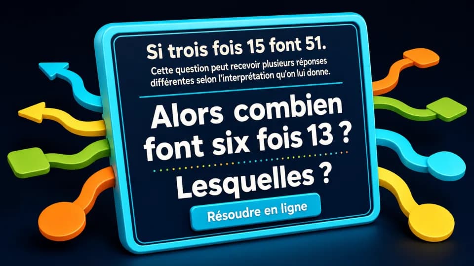 ♦ Trois fois 15 = 51 ?