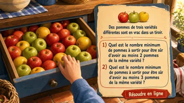 Les pommes : puzzle logique et principe des tiroirs