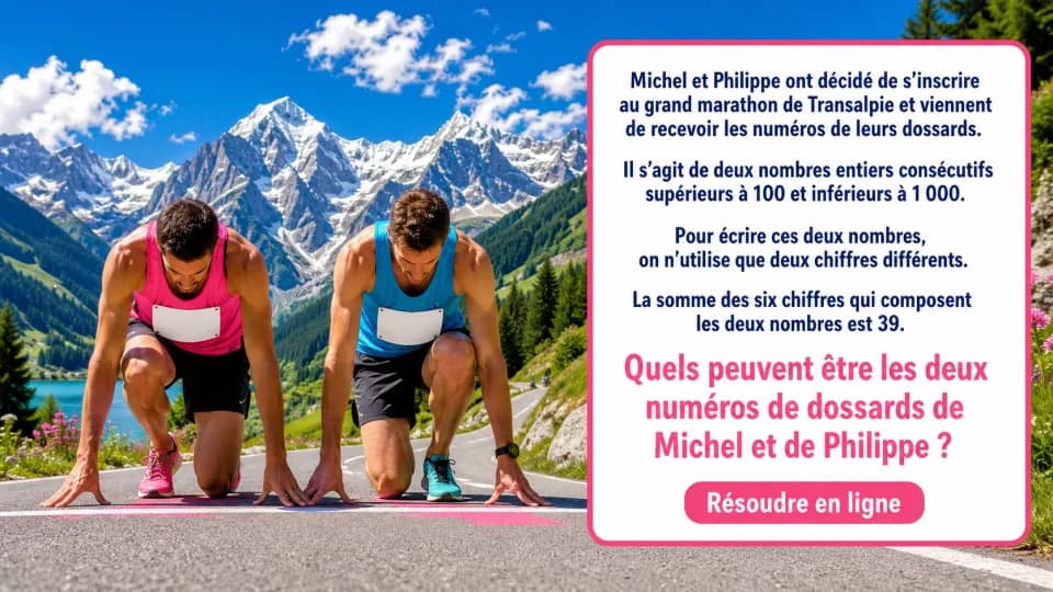 Le marathon de Transalpie : le problème des dossards consécutifs