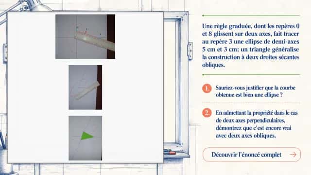 Construire des ellipses à la main | Tangente