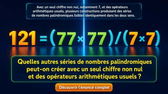 Motifs numéraux symétriques : curiosités arithmétiques