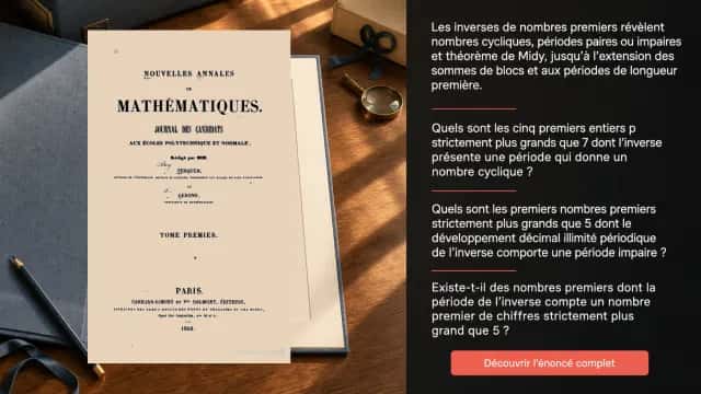 Les divisions de Midy : nombres cycliques et décimales | Tangente