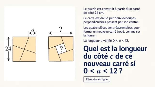 Le puzzle du carré découpé | Tangente