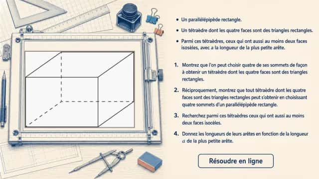 Parallélépipèdes et tétraèdres à faces rectangles