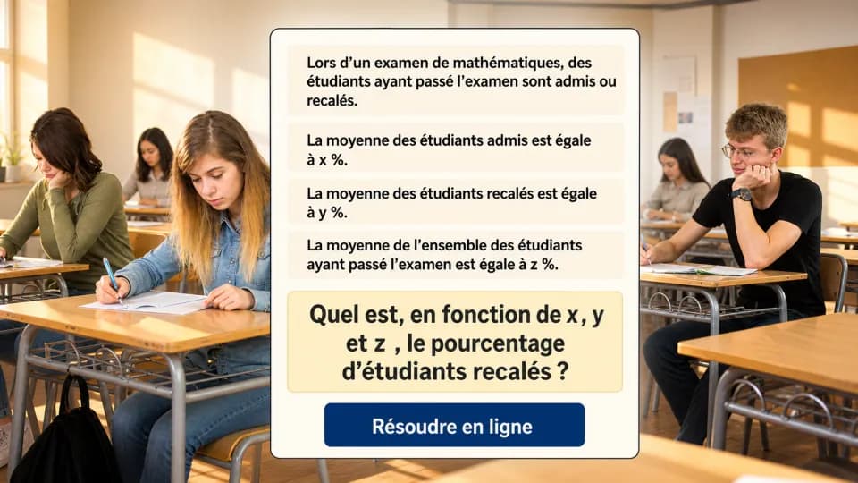 Comment calculer le pourcentage de candidats recalés à un examen