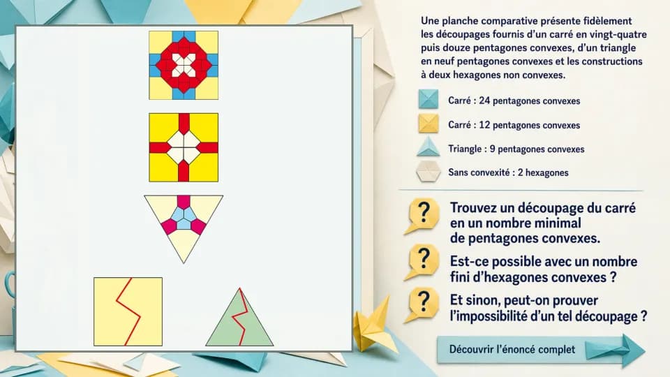 Pentagonons, mais en restant convexes