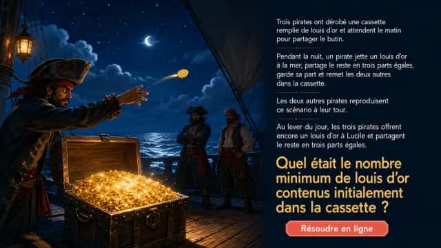 Cassette piratée : l'énigme des trois pirates | Tangente