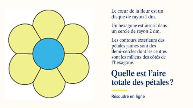 On vous fait une fleur : problème de géométrie | Tangente