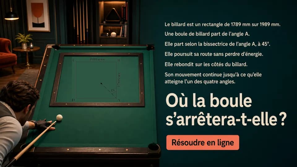 ♦♦♦ Le billard