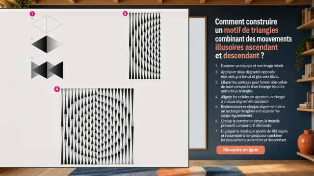 Des triangles qui bougent : illusion de mouvement | Tangente