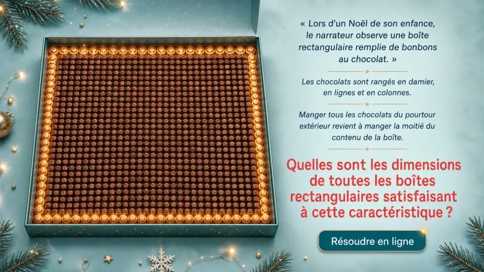 ♦ La boîte de bonbons au chocolat de Noël