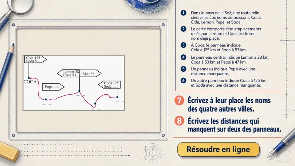 ♦ Les cinq villes