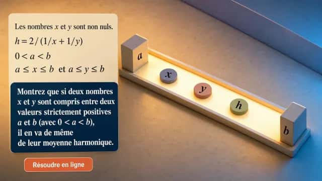 Moyenne harmonique : démonstration d’encadrement | Tangente