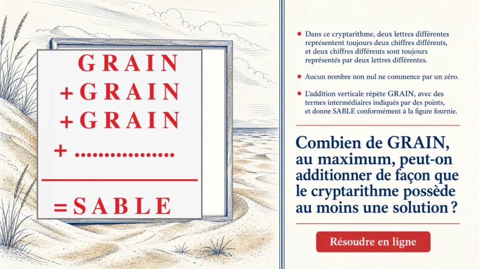 ♦♦♦ Combien de grains ?