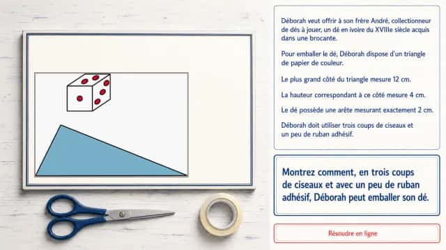 Emballage economique d'un de a jouer | Tangente