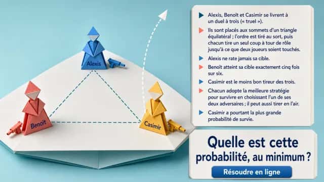 Duel triangulaire : un truel probabiliste | Tangente
