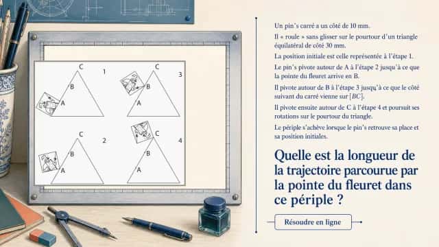 Le pin's tourneur : rotation autour d'un triangle