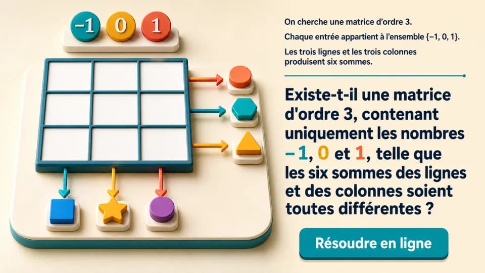 ♦♦♦ Une matrice antimagique ?