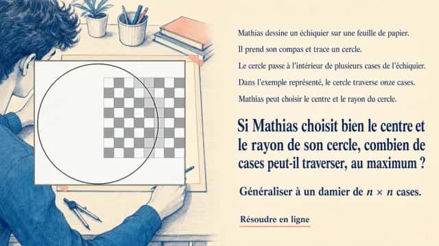 ♦♦ Cercle sur l?échiquier