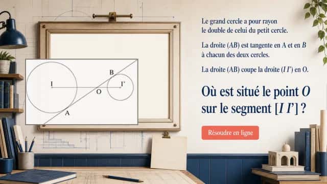 ♦ Deux cercles et une droite