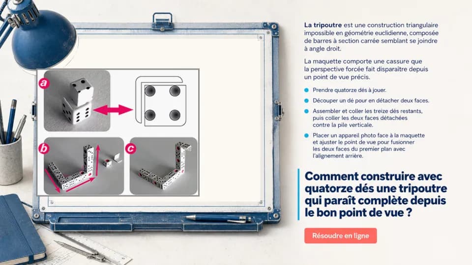 Géométrie illusoire avec des dés