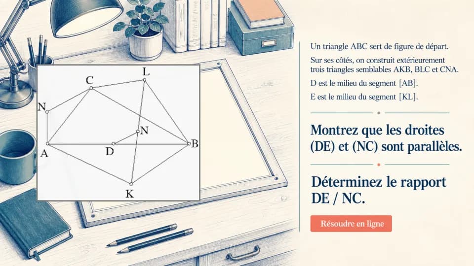 ♦♦♦ Triangles semblables sur un triangle