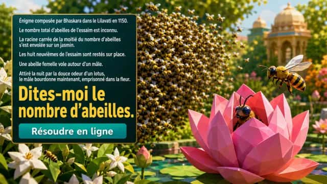 L'essaim : énigme de Bhaskara | Tangente